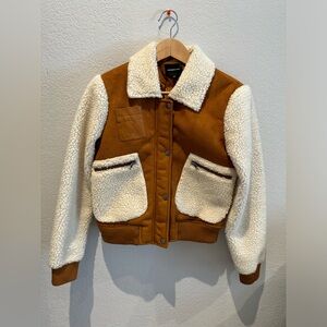 Women’s Members Only Brown Sherpa Jacket